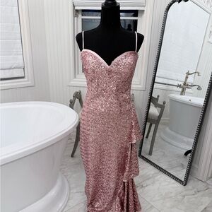 Chiara Boni Pink Sequin Dress